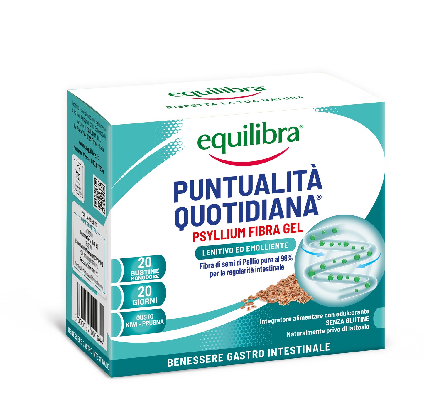 Puntualità Quotidiana Psyllium Fibra Gel per la regolarità intestinale