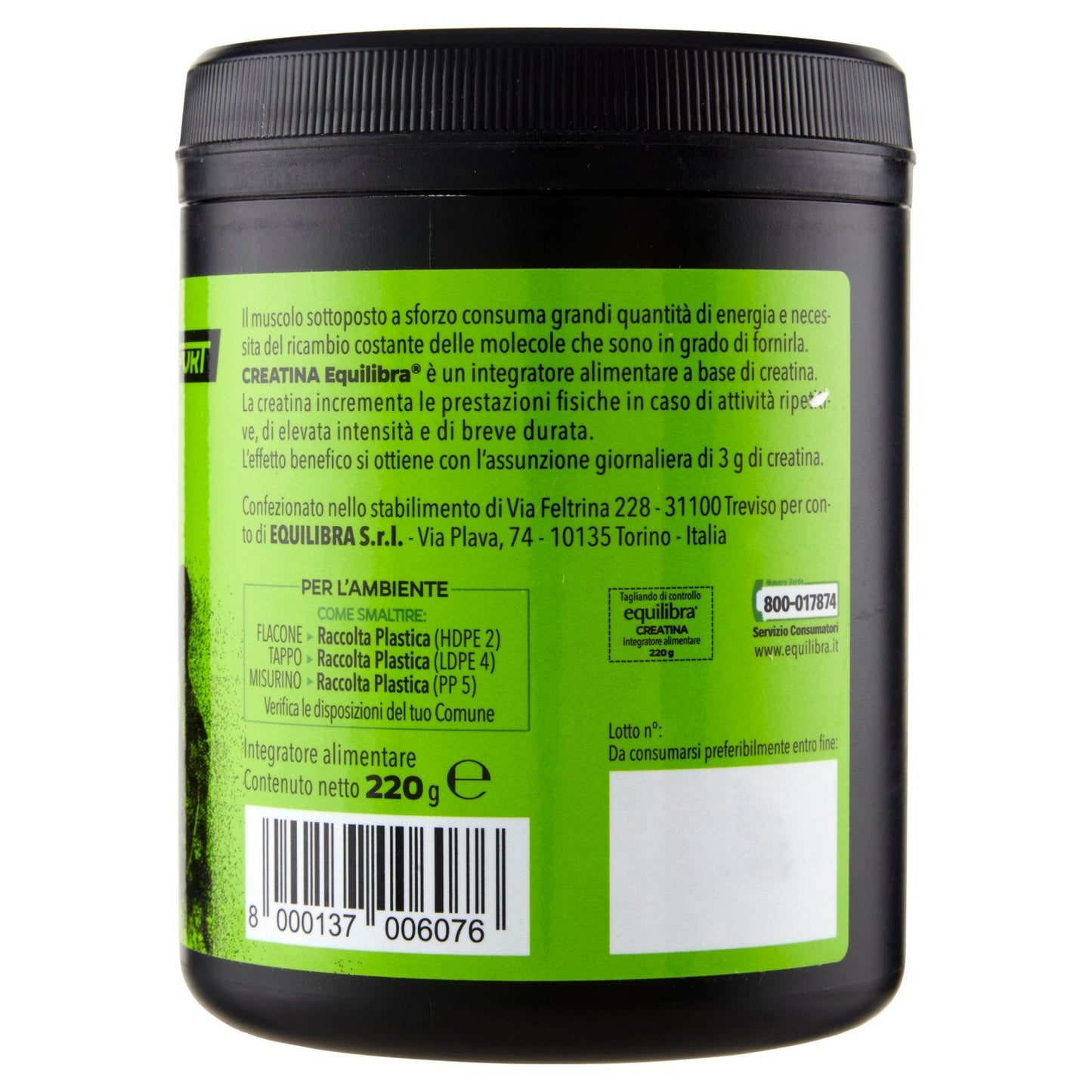 Creatina in polvere 220 g