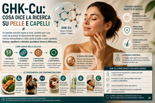GHK-Cu: cosa dice la ricerca su pelle e capelli