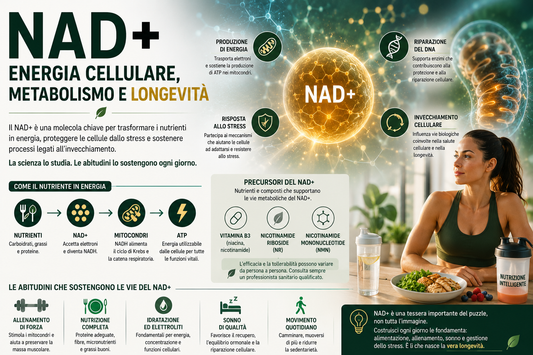 NAD+: energia cellulare, metabolismo e longevità