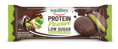 Dobloni Protein Pleasure al gusto Pistacchio e Cioccolato Fondente con crema proteica e a basso contenuto di zuccheri