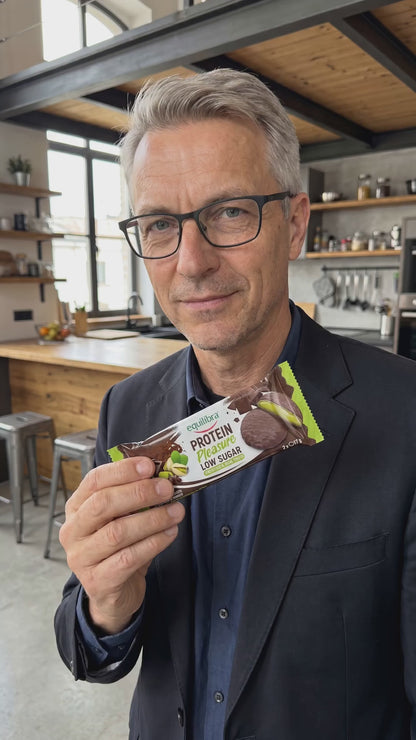 Dobloni Protein Pleasure al gusto Pistacchio e Cioccolato Fondente con crema proteica e a basso contenuto di zuccheri