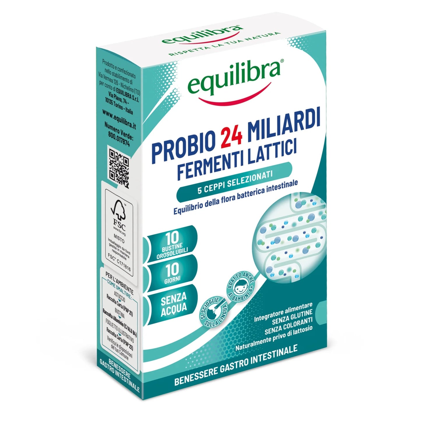 Probio 24 Miliardi fermenti lattici
10 bustine orosolubili
