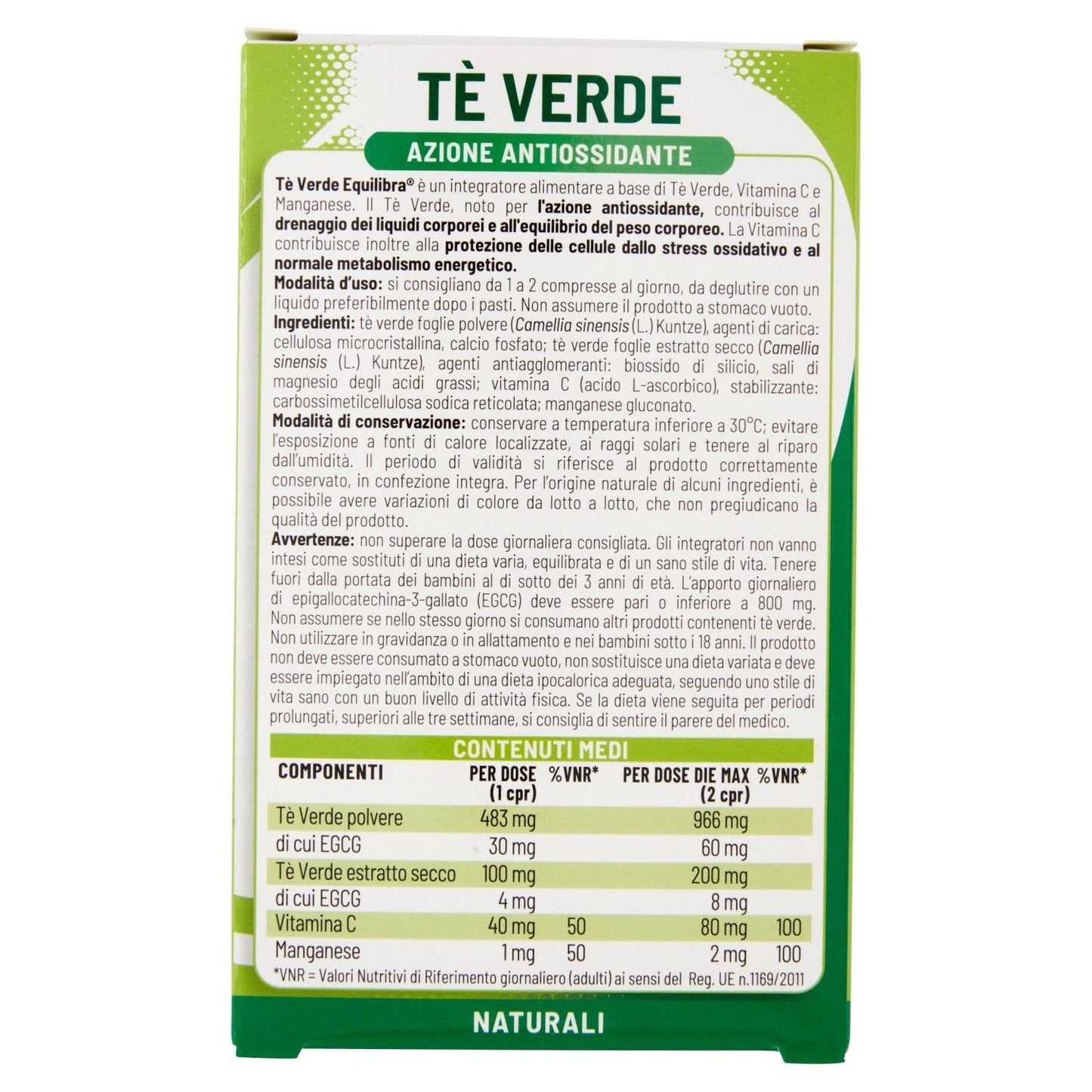 Tè Verde ad azione antiossidante