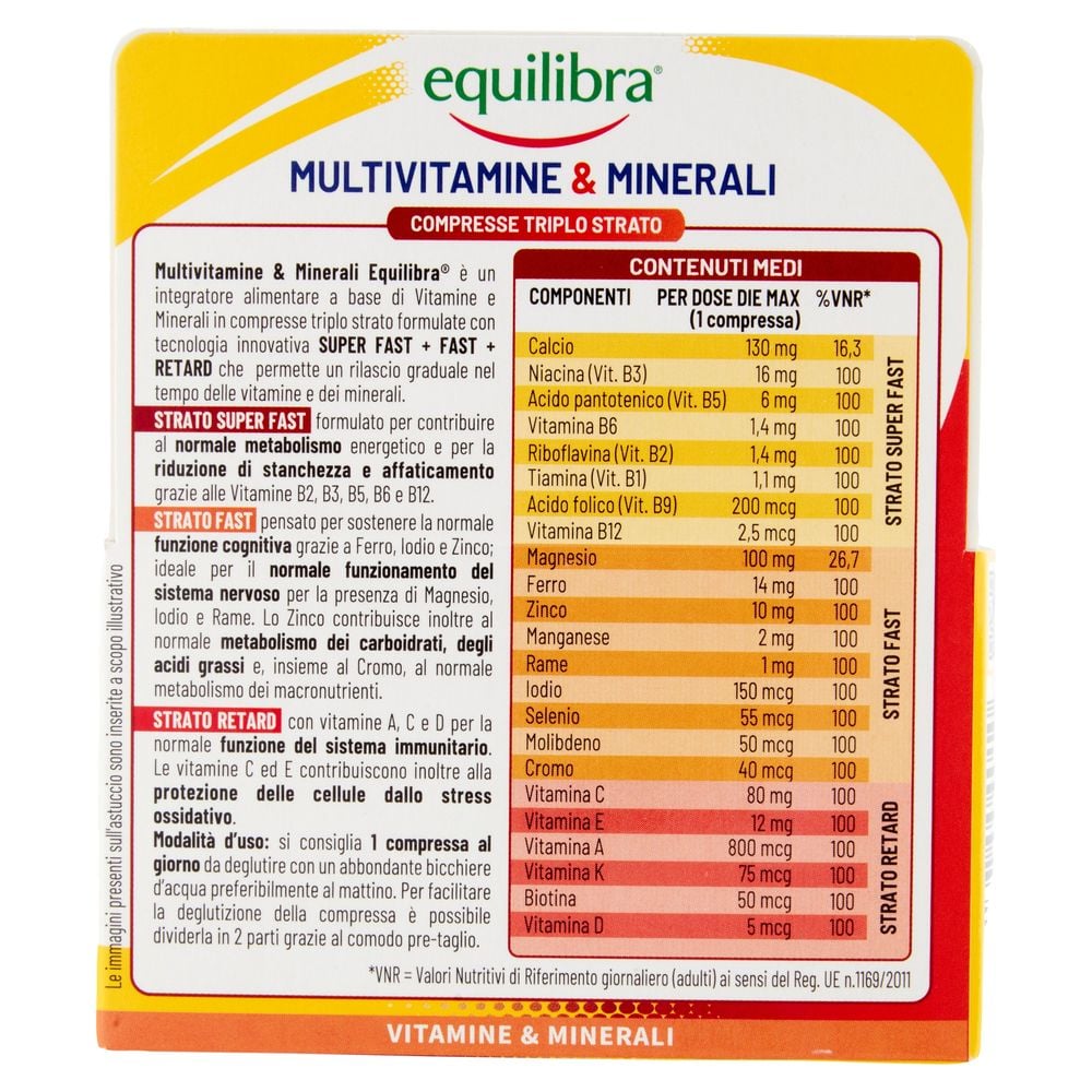 Multivitamine e Minerali compresse triplo strato