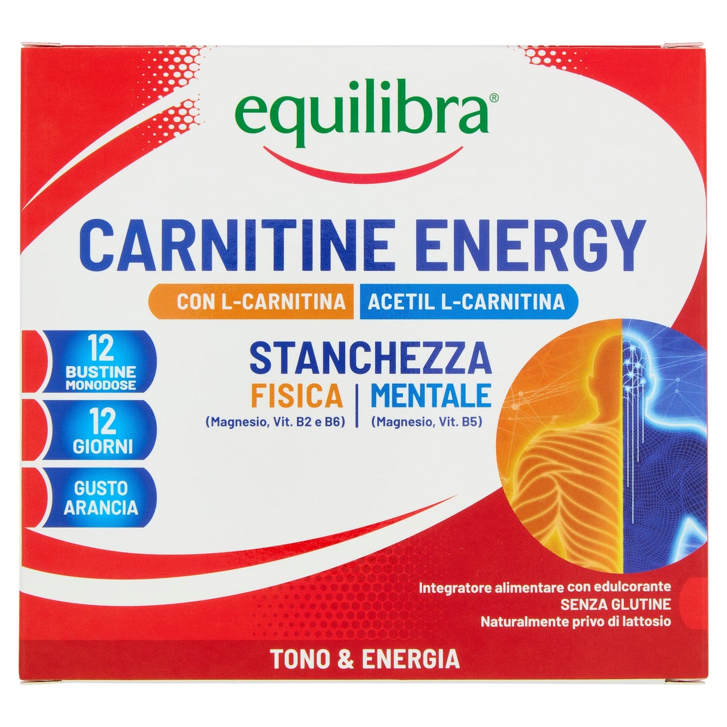 Carnitine Energy per stanchezza fisica e mentale
12 bustine