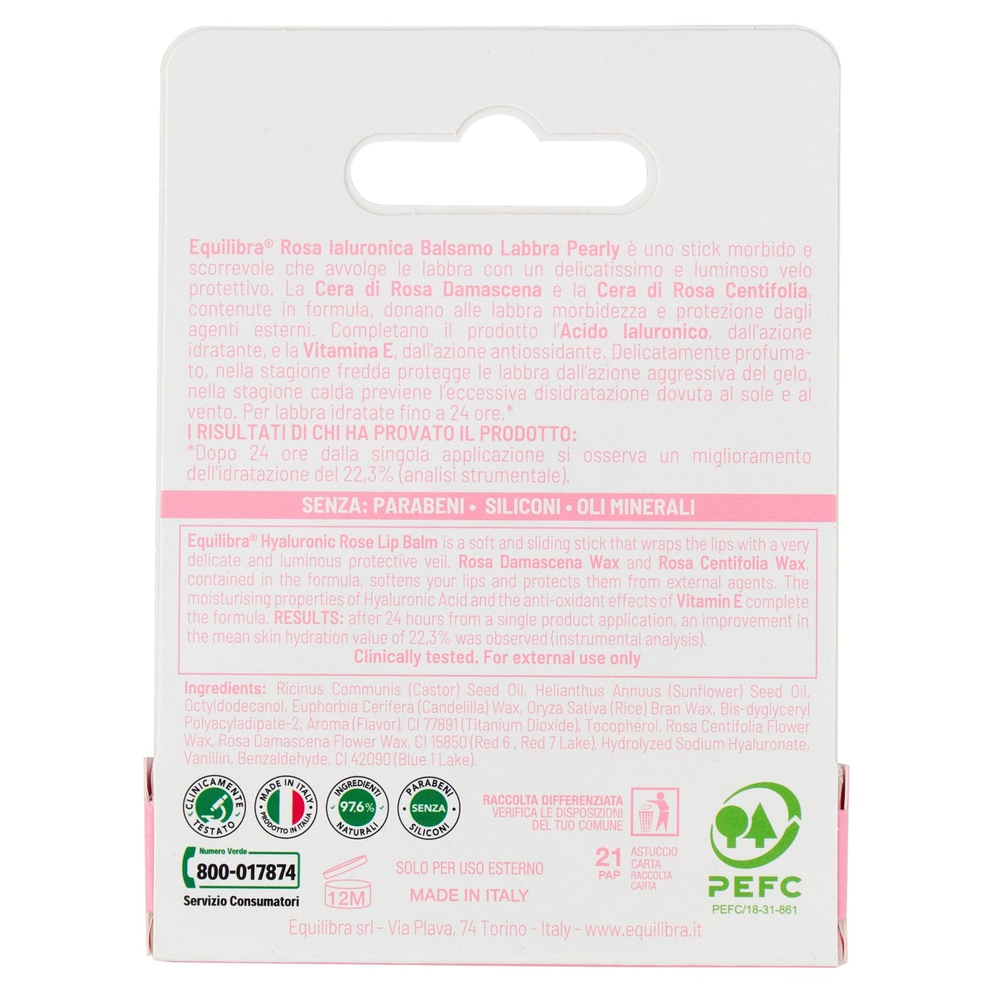 Stick Labbra Rosa Ialuronica